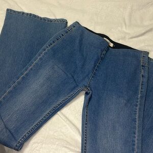 Light wash bell bottoms